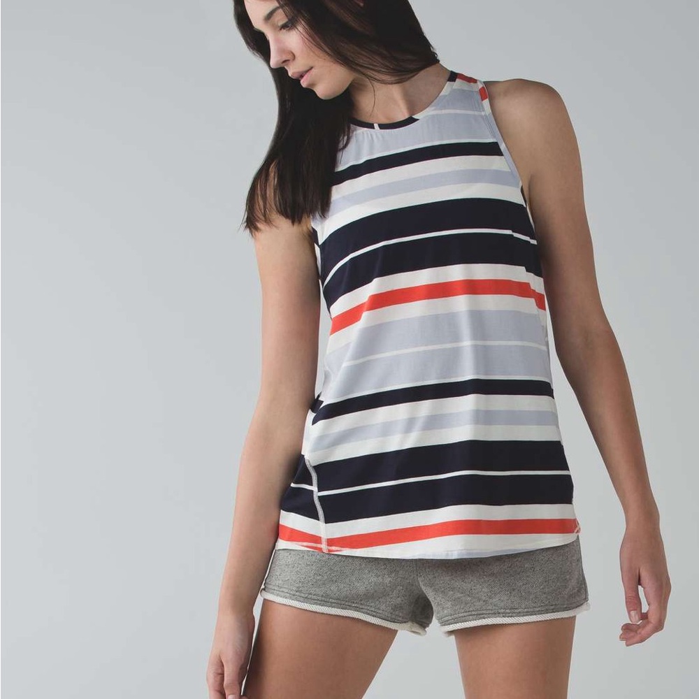 Lululemon All Tied Up Tank Top Striped Size 4 - Picture 6 of 8